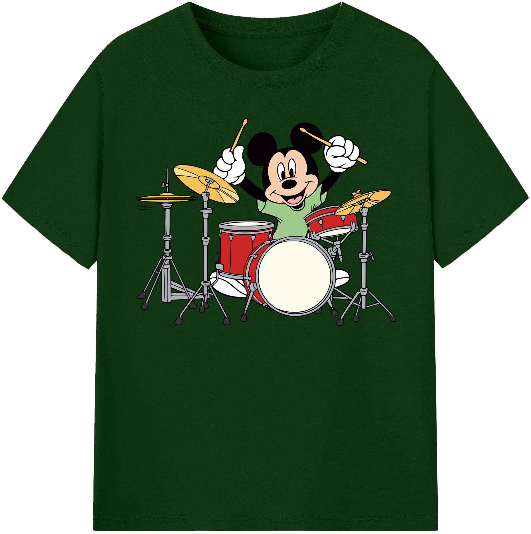 （画像用） ミッキーマウス Mickey Mouse 綿100％半袖Tシャツ（フロントプリント）